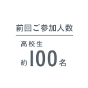 前回ご参加人数 高校生約100名