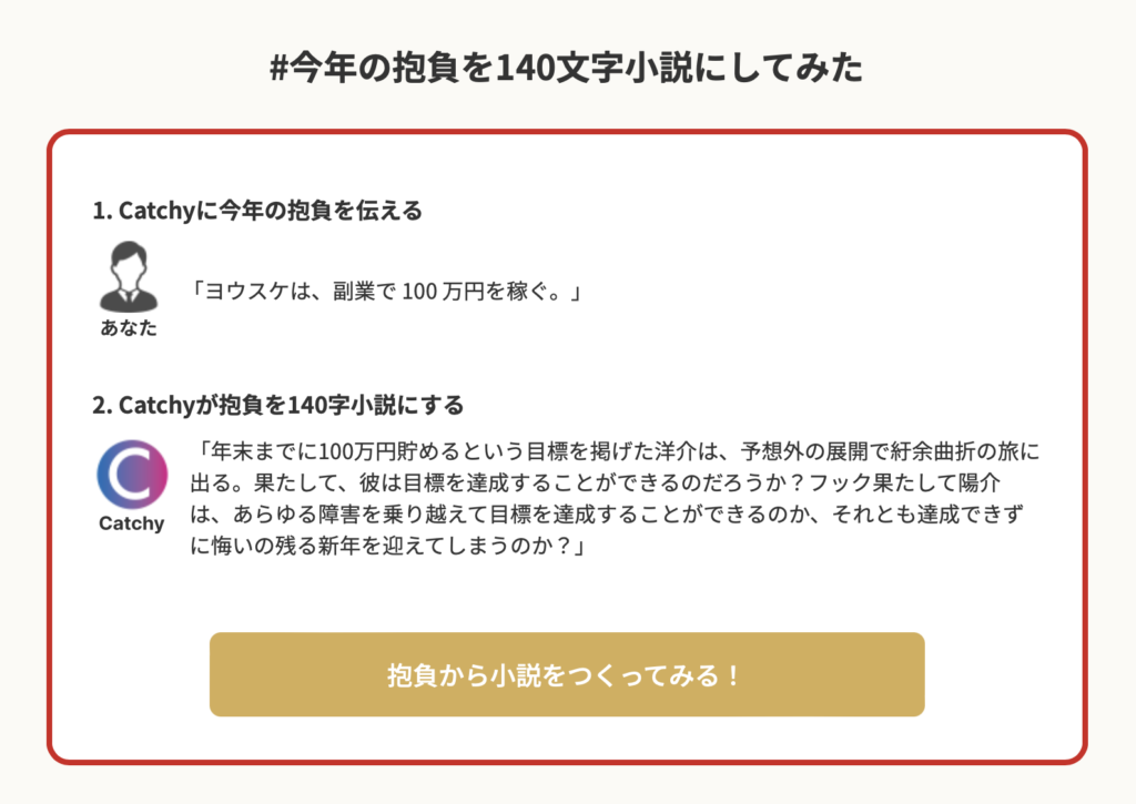 Cathcy 新年の抱負を生成するaiツール 新年の抱負作成ai をリリース It Magazine みんな読んでる 高校生向けit情報メディア